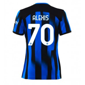 Inter Milan Alexis Sanchez #70 Replica Home Stadium Shirt for Women 2023-24 Short Sleeve
